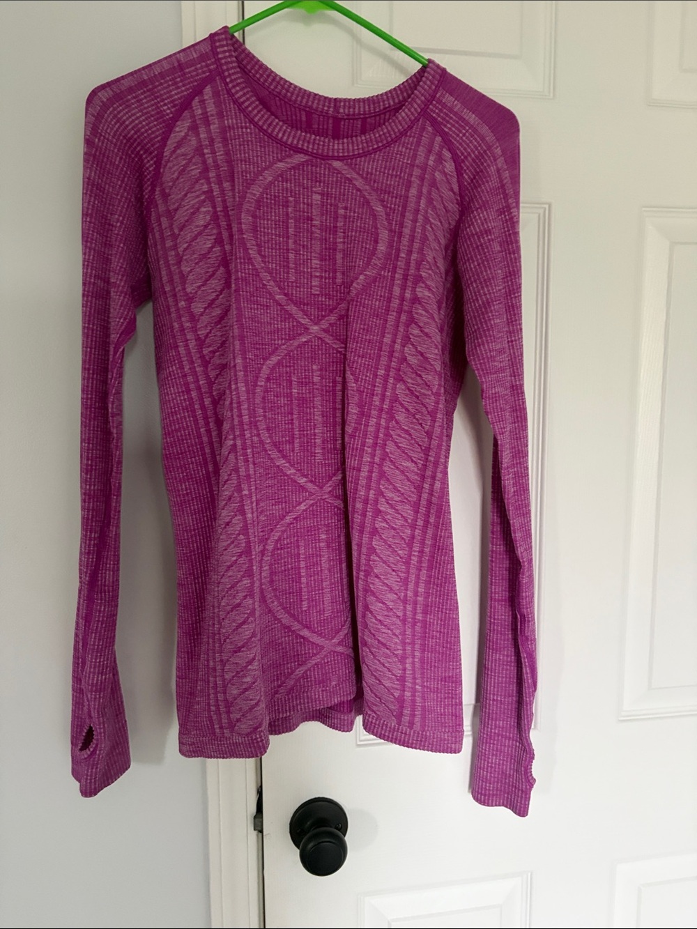 lululemon athletica Cable Knit Long-Sleeve Top - Magenta